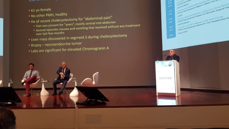 screenshot of the article titled: Dr. Alden performs the first two robotic pancreatic and liver operations ever done in Portugal